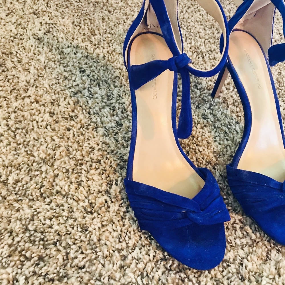 Purple high heels